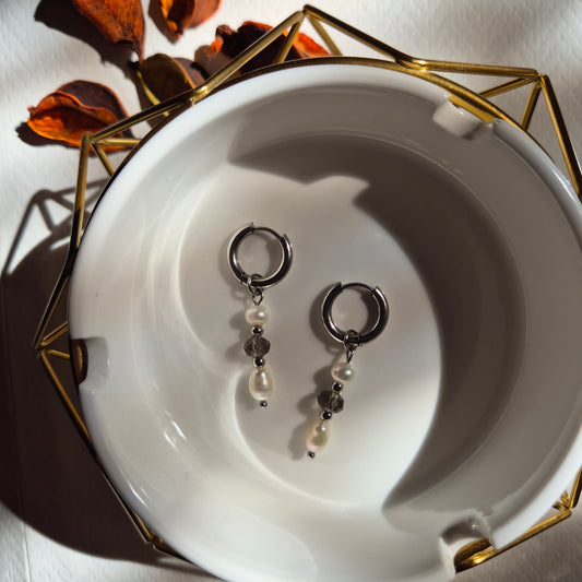 Boucles d'oreilles - Siyah argentées