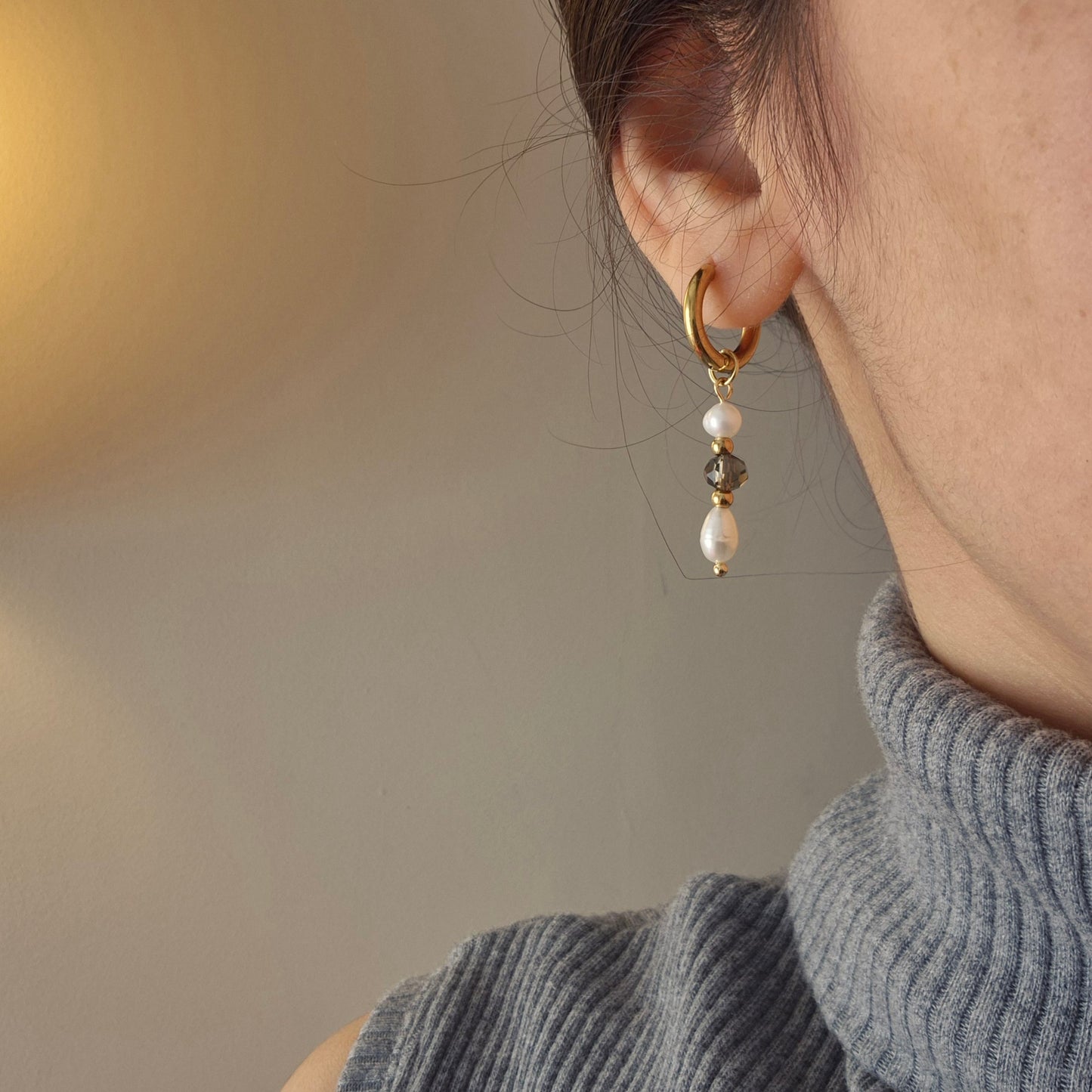 Boucles d'oreilles - Siyah dorées