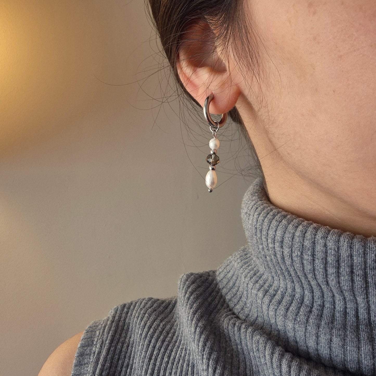 Boucles d'oreilles - Siyah argentées